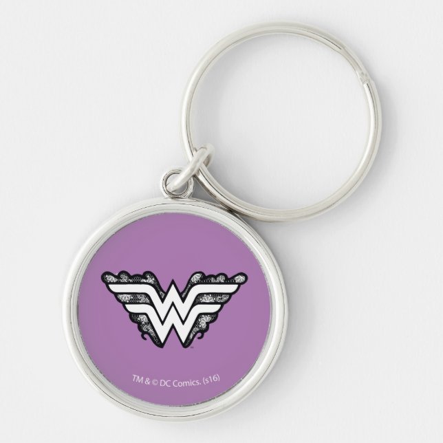 Porte-clés Wonder Woman Black Lace Logo (Devant)