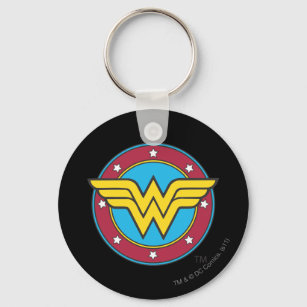 Porte-clés Wonder Woman   Logo Cercle & Etoiles
