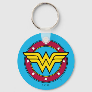 Porte-clés Wonder Woman Logo Cercle & Etoiles
