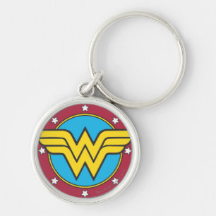 Porte-clés Wonder Woman Logo Cercle & Stars