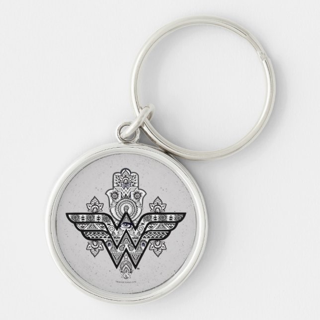 Porte-clés Wonder Woman Spirituel Paisley Hamsa Logo (Devant)