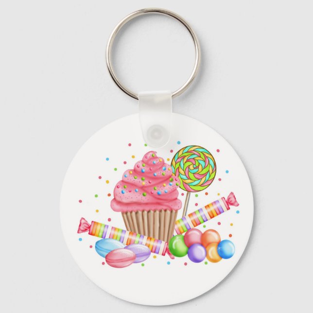 Porte-clés Wonderland Cupcake Candy Lollipop Sweet Tarts (Recto)