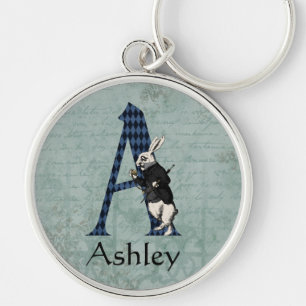 Porte-clés Wonderland White Rabbit Letter A