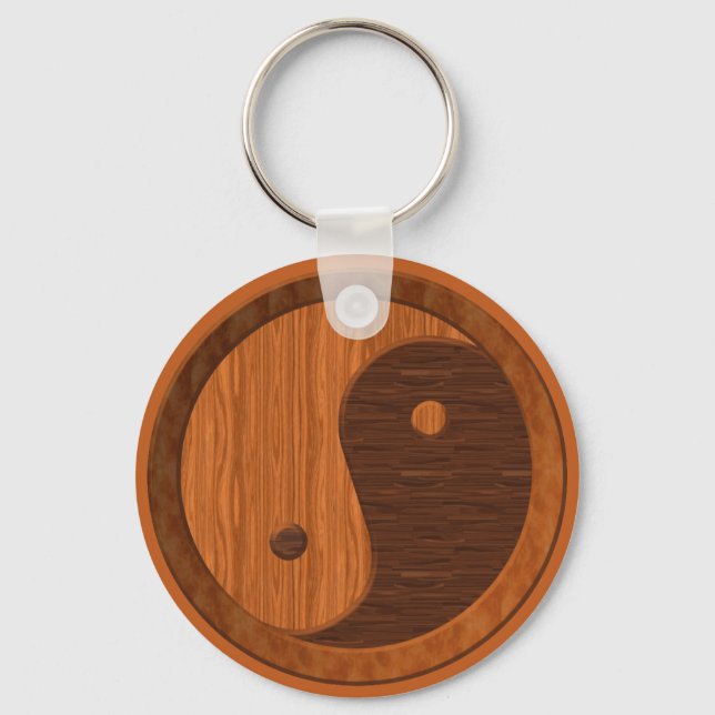 Porte-clés Wooden Yin Yang (Recto)