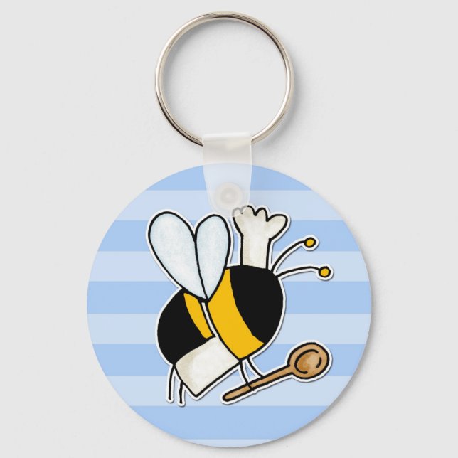 Porte-clés worker bee - chef (Recto)