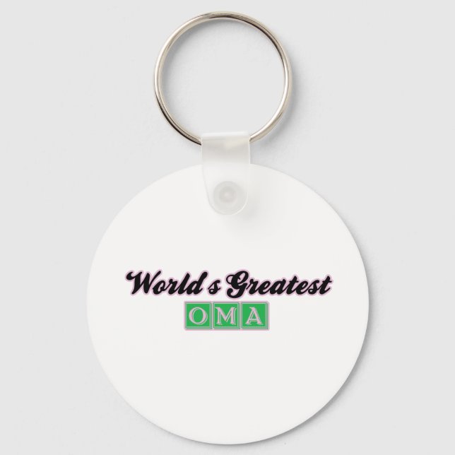 Porte-clés World&apos ; s Plus grand Oma (Vert) (Recto)
