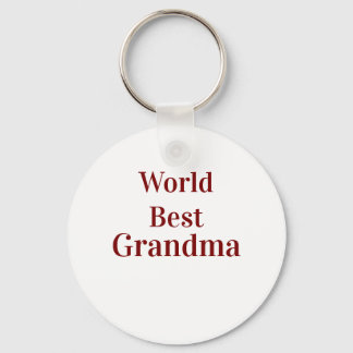 Porte-clés World best Grandma grandmother grandparents pink n