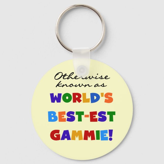 Porte-clés World's Best-est Gammie T-shirts and Gifts (Recto)