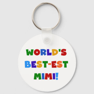Porte-clés World's Best-est Mimi Bright Colors T-shirts Gifts