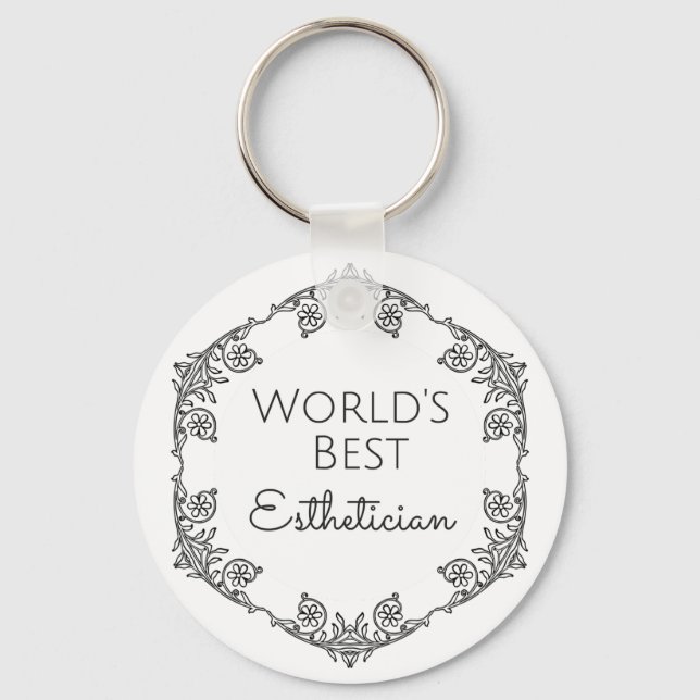 Porte-clés World's Best Esthetician gift 3 (Recto)