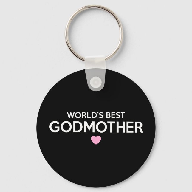 Porte-clés World's Best Godmother Print (Recto)