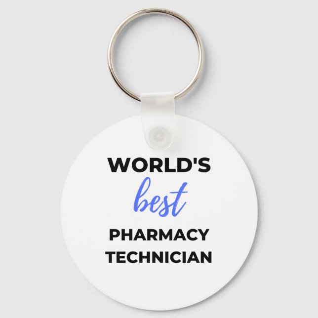 Porte-clés World's Best Pharmacy Technician 2 (Recto)