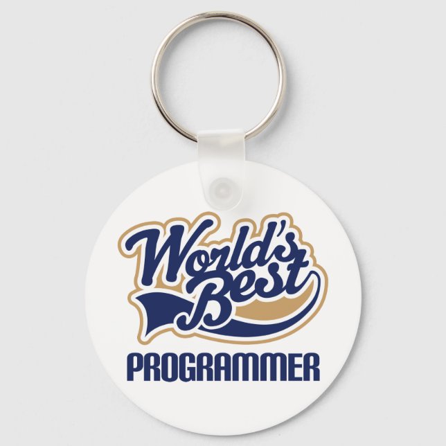 Porte-clés Worlds Best Programmer (Recto)