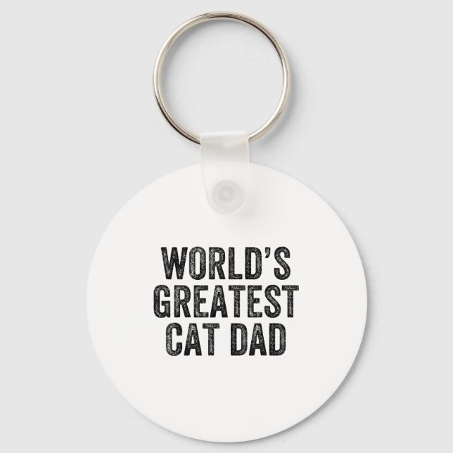 Porte-clés World's Greatest Cat Dad Funny Dad Joke Father's D (Recto)