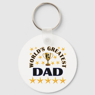 Porte-clés World's Greatest Dad Trophy Stars Cute
