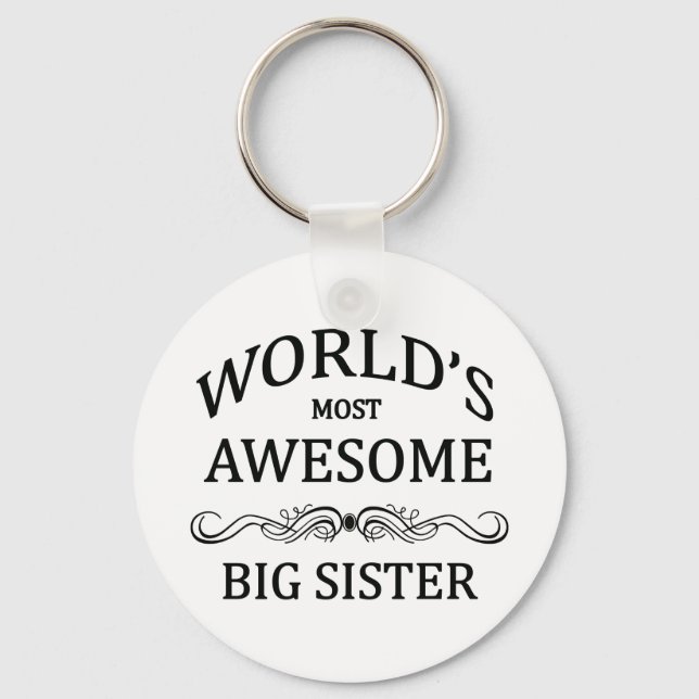 Porte-clés World's Most Awesome Big Sister (Recto)
