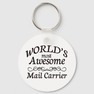 Porte-clés World's Most Awesome Mail Carrier