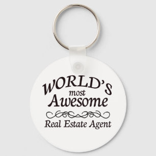 Porte-clés World's Most Awesome Real Estate Agent