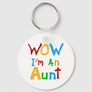 Porte-clés WOW Je suis une tante T-shirts et cadeaux