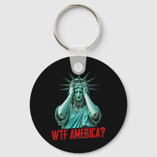 Porte-clés Wtf Amérique Statue de la Liberté Anti-trump Polit