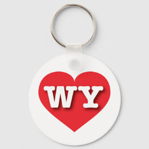 Porte-clés Wyoming Red Heart - J'aime WY