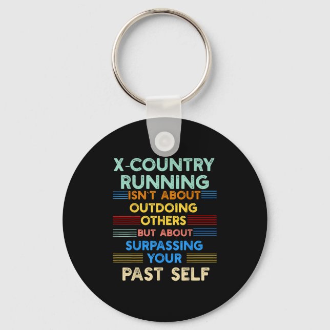 Porte-clés X-country Running Is Outwork Your Past Self Sitive (Recto)