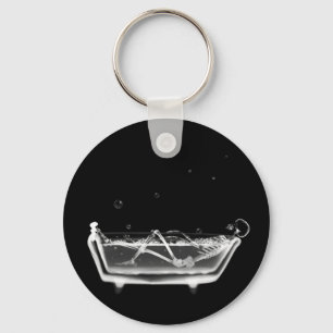 Porte-clés X-Ray Skeleton B&W Temps de bain