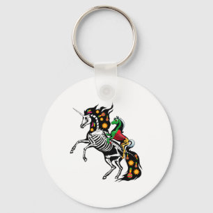 Porte-clés X-ray Skeleton Équitation Cheval Unicorn Cinco De 