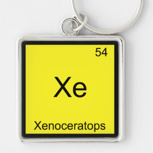 Porte-clés Xe - Xenoceratops Symbole d'élément de chimie drôl