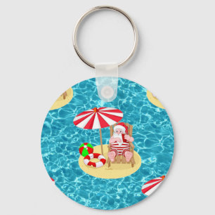 Porte-clés xmas beach santa claus