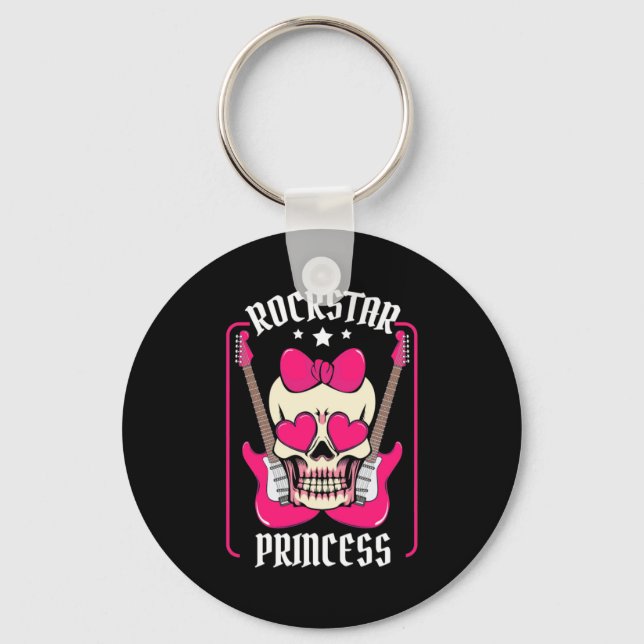 Porte-clés Xmas Gift | Rockstar Princess Skull (Recto)