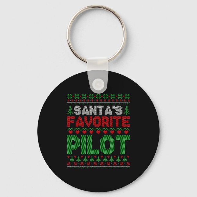 Porte-clés Xmas Santa's Favorite Lot Funny Ugly Christmas Swe (Recto)