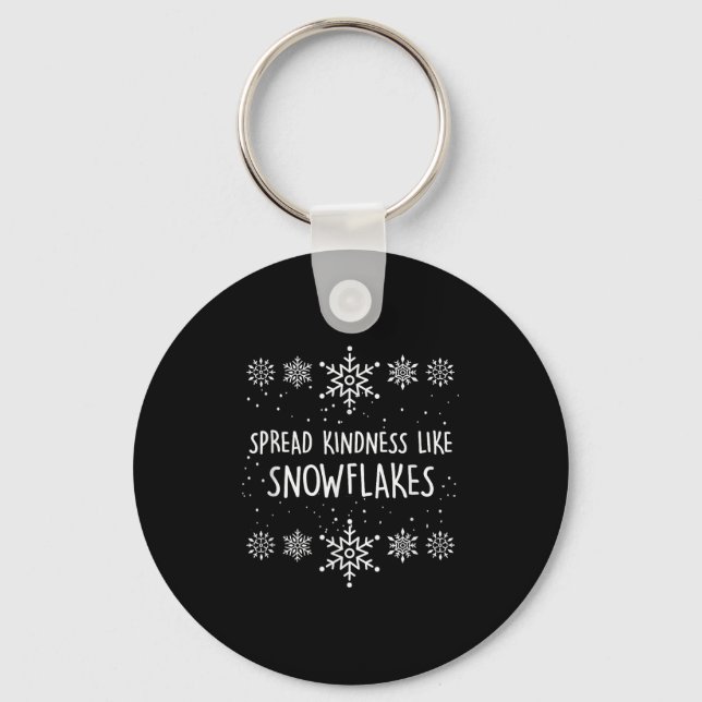 Porte-clés Xmas Themed Spread Kindness Like Snowflakes Merry  (Recto)