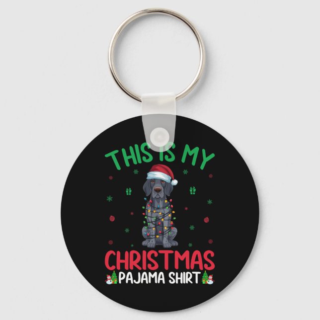 Porte-clés Xmas Tree Père Noël Allemand Pointer Dog Chr (Recto)