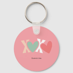 Porte-clés "XOXO" coloré de la Saint-Valentin