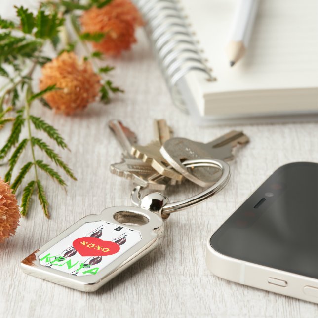 Porte-clés XOXO I Love Kenya (Côté )