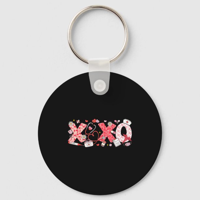 Porte-clés Xoxo Stethoscope Valentine Rn Pct Cna Nurse Nurse  (Recto)
