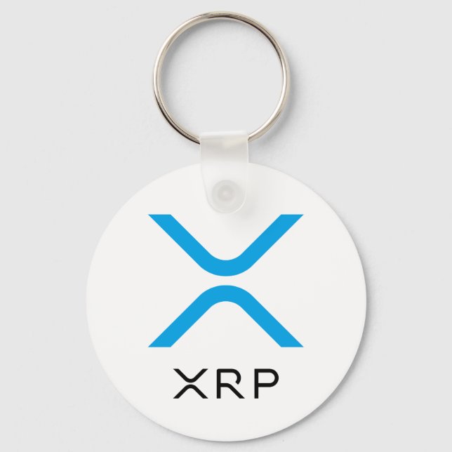 Porte-clés XRP Ripple Blue & Black Logo | Basic Keychain (Recto)