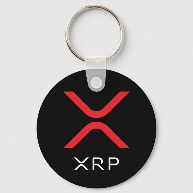 Porte-clés XRP Ripple Red & White Logo | Basic Keychain (Recto)