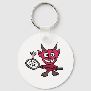 Porte-clés XY - Devil Jouer BADminton Cartoon