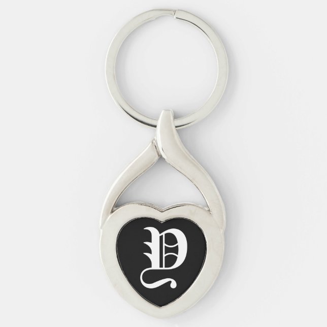 Porte-clés "Y" Black Heart Keychain (Devant)