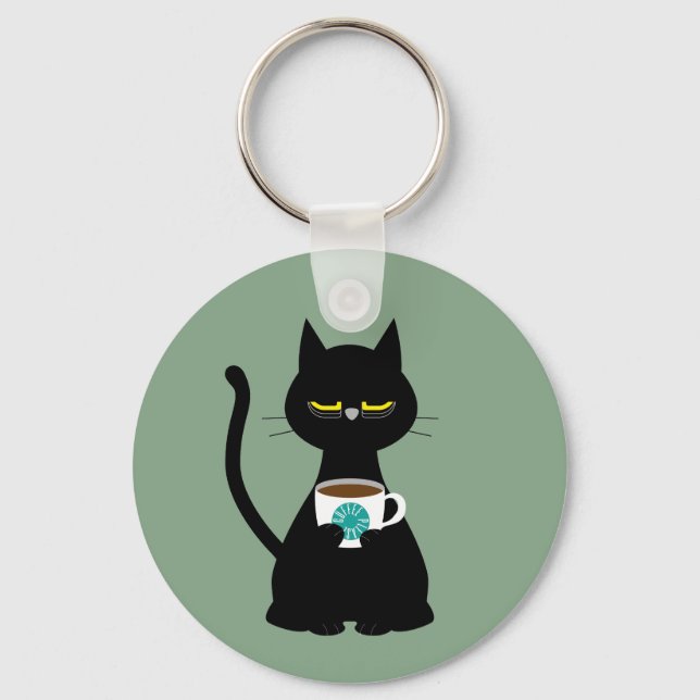Porte-clés YAAAWN somptueuse bague de clé de chat (Recto)