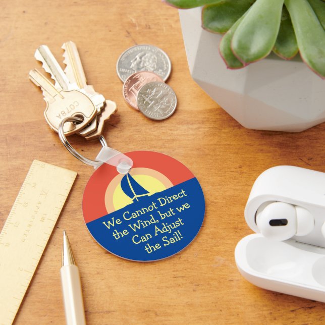 Porte-clés Yacht Racing Voile Avec Coucher De Soleil (Bureau)