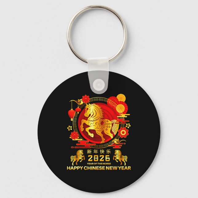Porte-clés Year Of The Horse 2026 Lunar Chinese New Year Men  (Recto)