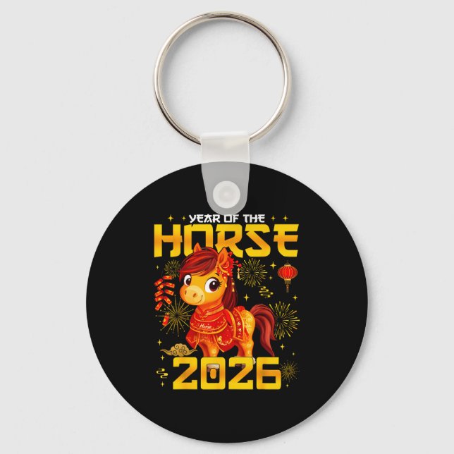 Porte-clés Year Of The Horse 2026 Lunar New Year Chinese New  (Recto)