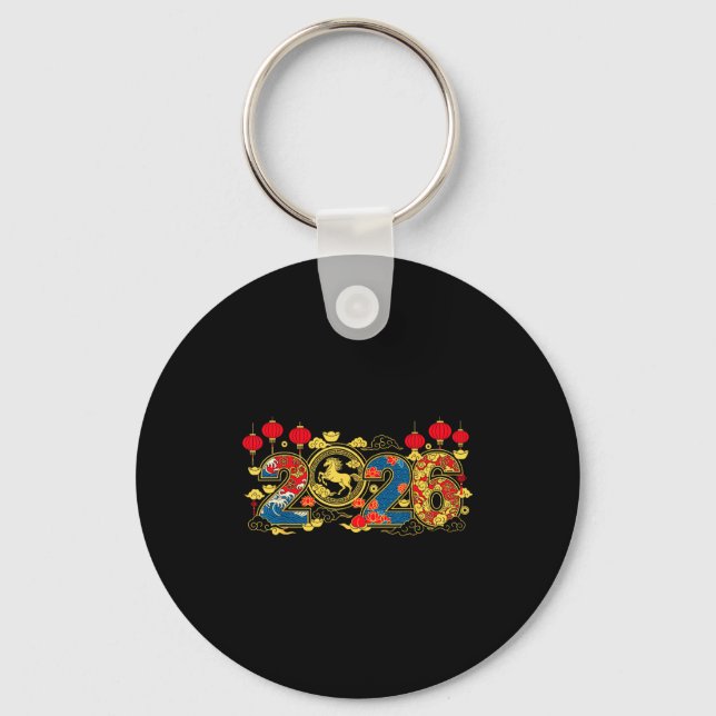 Porte-clés Year Of The Horse Chinese New Year 2026 Lunar New  (Recto)