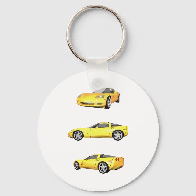 Porte-clés Yellow Corvette: (Recto)