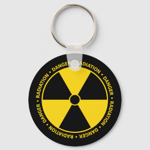 Porte-clés Yellow Radiation Symbol Keychain