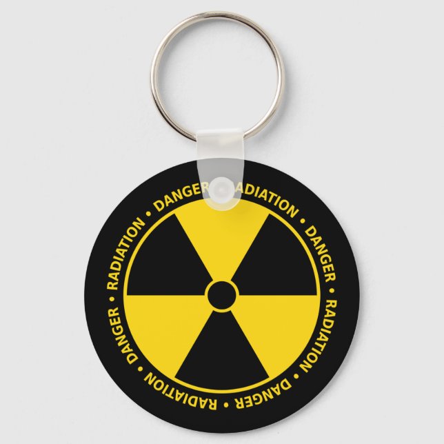 Porte-clés Yellow Radiation Symbol Keychain (Recto)