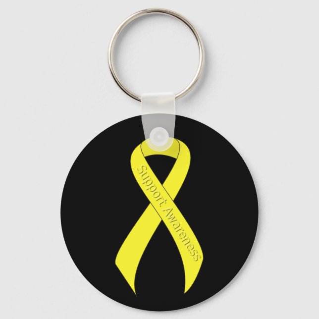 Porte-clés Yellow Ribbon Support Awareness (Recto)